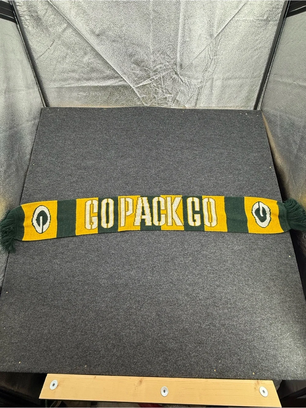 NFL Green Bay Packers Green and Gold Striped Knit Scarf